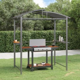 BBQ Gazebo with Side Shelves Anthracite 82.7"x44.9"x90.6" Steel BBQ Gazebo with Side Shelves Anthracite 82.7"x44.9"x90.6" Steel