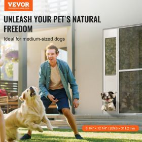 VEVOR Adjustable Height doggy Door for Sliding Glass Door. Height adjustments 75 7/8"- 80 11/16". VEVOR Adjustable Height doggy Door for Sliding Glass Door. Height adjustments 75 7/8"- 80 11/16".